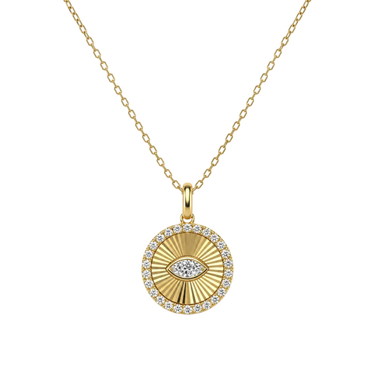 Solarium Eye Guilloché Pendant