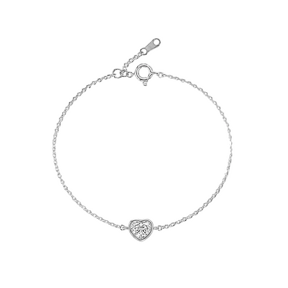 Heart Solitaire Bracelet