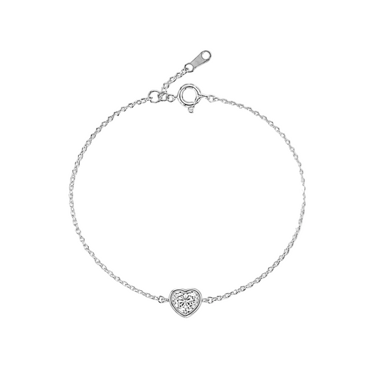 Heart Solitaire Bracelet