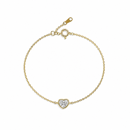 Heart Solitaire Bracelet