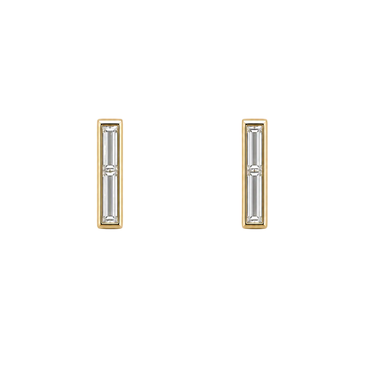 Twin Baguette Studs