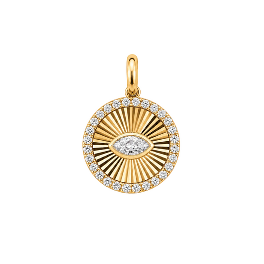 Solarium Eye Guilloché Pendant