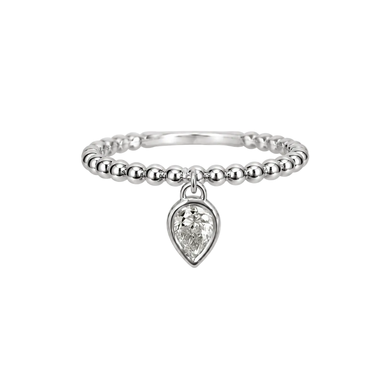 Beaded Teardrop Ring