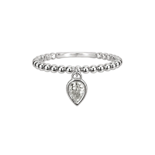 Beaded Teardrop Ring