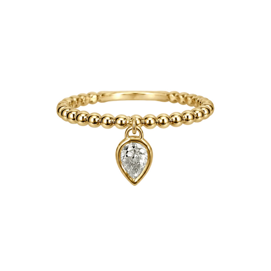 Beaded Teardrop Ring